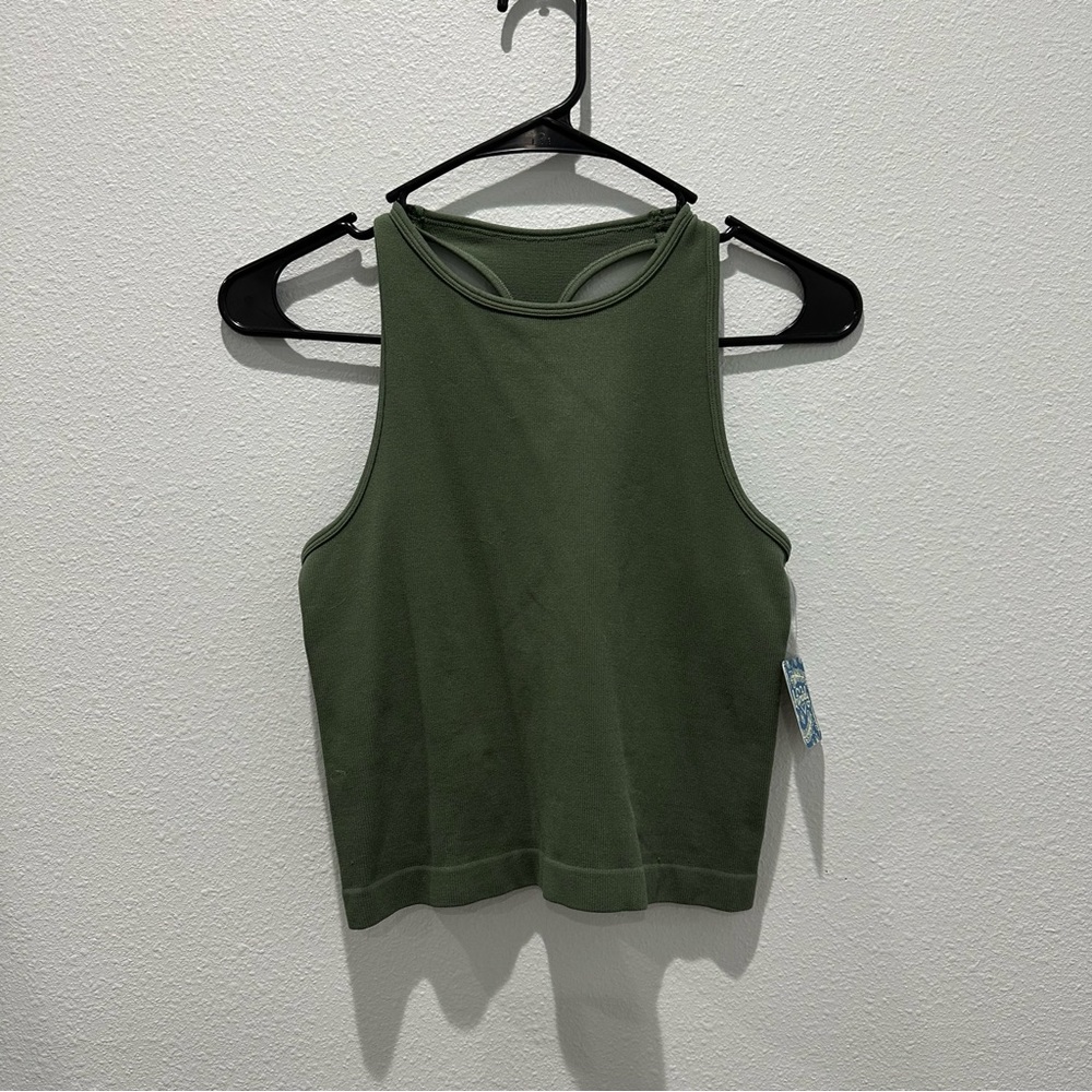 NWT Free People Haley Racerback Brami Army sold out - Picture 4 of 4